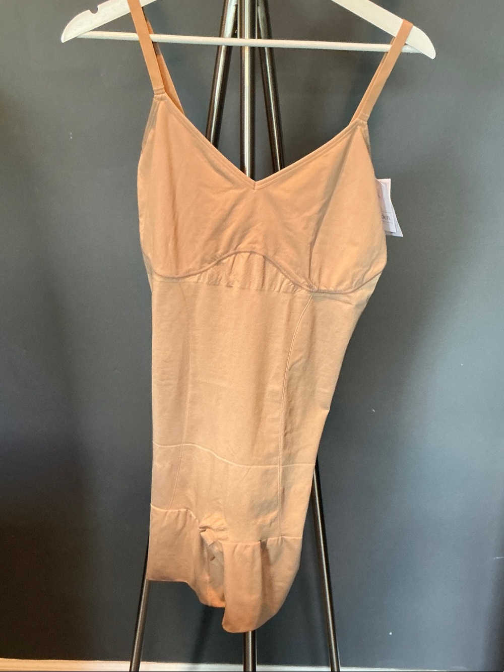 Beige Shaping Slip with Adjustable Straps